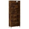 vidaXL Dulap &icirc;nalt, stejar fumuriu, 69,5x32,5x180 cm, lemn compozit