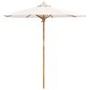 vidaXL Parasol de Grădină &Oslash; 217 x 230 cm Bambus Rotund Alb crem