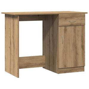 vidaXL Birou, stejar artizanal, 100x50x76 cm, lemn prelucrat