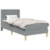 vidaXL Cadru de pat cu saltea Gri deschis 90 x 190 cm țesătură