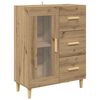 vidaXL Bufet Stejar Artizanal 69,5 x 34 x 90 cm Lemn prelucrat