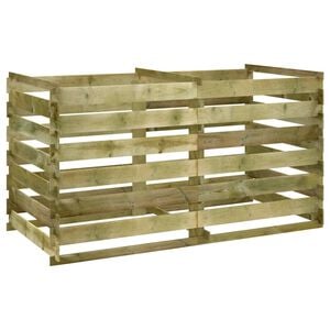 vidaXL Compostor cu stinghii, 180x90x90 cm, lemn de pin tratat