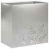 vidaXL Vază pentru Grădină Argintiu 50 x 30 x 49 cm Oţel inoxidabil