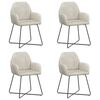 vidaXL Scaune de dining 4 buc. Catifea Crem 55 x 50 x 84 cm