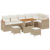 vidaXL Set de canapele pentru grădină cu pernă Bej Rattan poli
