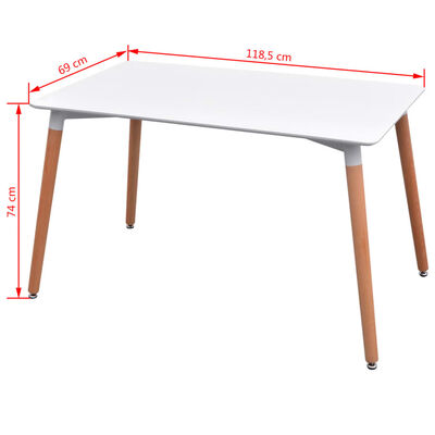 vidaXL Set masă și scaune de bucătărie, alb și gri deschis, 7 piese