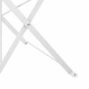 vidaXL Scaun pliabil pentru grădină 2 pcs Alb 42 x 46 x 82cm Metal