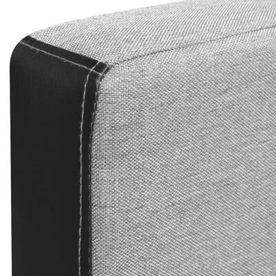 vidaXL Colțar din material textil, 218 x 155 x 69 cm, negru cu gri