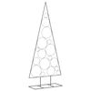 vidaXL Brad de Crăciun din metal pentru decor, negru, 180 cm