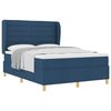 vidaXL Pat cu arcuri cu saltea albastru 200 x 140 cm țesătură