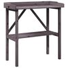 vidaXL Masă de plante cu raft, gri, 78x38x82,5 cm, lemn masiv de brad