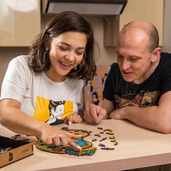 UNIDRAGON Puzzle din lemn 330 piese Guardian Dragon King size 27x44 cm