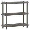 vidaXL Unitate de rafturi 3 niveluri 100 x 40 x 96 cm PP Gri deschis