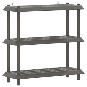 vidaXL Unitate de rafturi 3 niveluri 100 x 40 x 96 cm PP Gri deschis