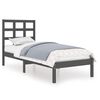 vidaXL Cadru de pat, gri, 90x200 cm, lemn masiv de pin