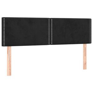 vidaXL Tăblii de pat, negru, 144x5x78/88 cm, catifea