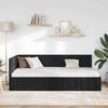 vidaXL Cadru de pat colțar cu headboard Negru 100 x 200 cm Catifea