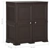 vidaXL Dulap din plastic, 79x43x85,5 cm, maro, design de lemn