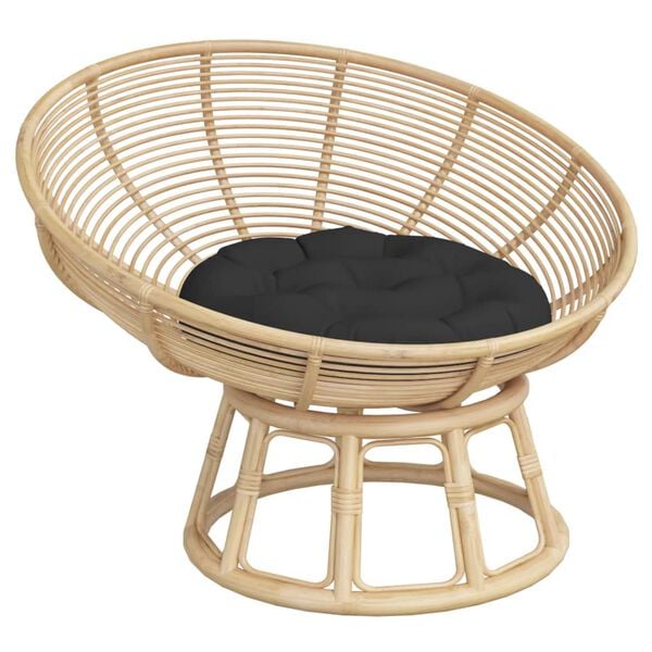 vidaXL Pernă rotundă negru, &Oslash; 60 x11 cm, țesătură Oxford