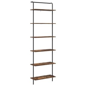 vidaXL Raft pentru cărți 6 niveluri 60 x 24 x 203 cm Lemn prelucrat