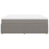 vidaXL Pat box spring cu saltea, gri taupe, 200x200 cm, textil