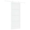 vidaXL Ușă glisantă Alb 83 x 202 cm Lemn masiv de pin