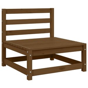vidaXL Canapea de mijloc de grădină, maro miere, lemn masiv de pin