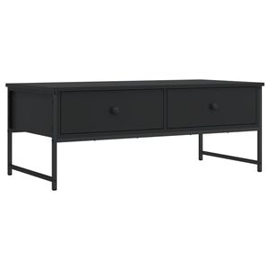 vidaXL Măsuță de cafea, negru, 101x49x39,5 cm, lemn prelucrat