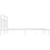 vidaXL Cadru de pat metalic cu tăblie, alb, 160x200 cm