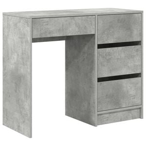 vidaXL Birou Gri din beton Lemn prelucrat 90 x 37.5 x 75 cm