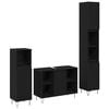 vidaXL Set de mobilier pentru baie 3 buc. Stejar Negru