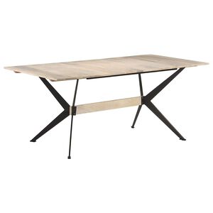 vidaXL Masă de bucătărie, 180x90x76 cm, lemn masiv de mango