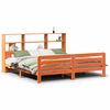 vidaXL Cadru de pat fără saltea, maro ceruit 180x200 cm lemn masiv pin