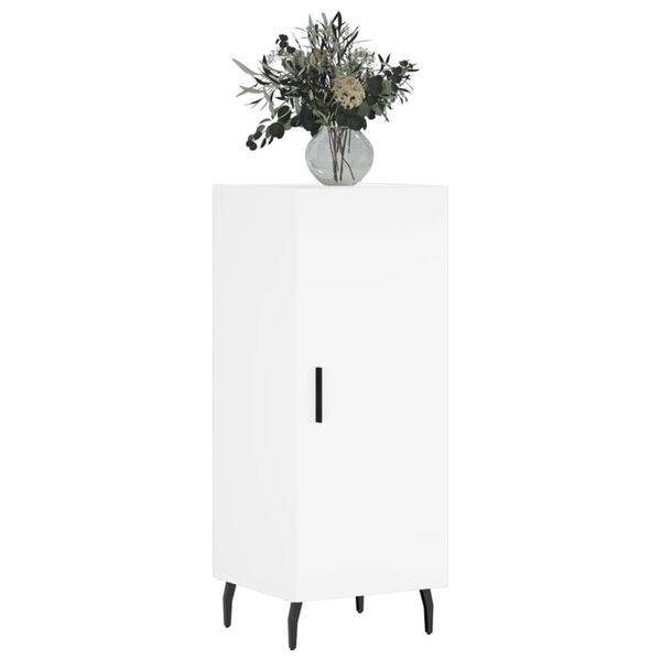 vidaXL Servantă, alb, 34,5x34x90 cm, lemn compozit