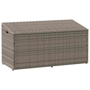 vidaXL Ladă de grădină gri 110x50x58 cm, poliratan