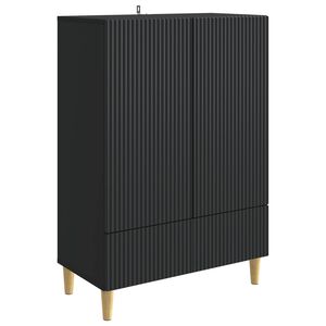vidaXL Bufet cu sertar Negru 66 x 34,5 x 95 cm Lemn prelucrat
