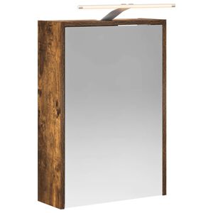 vidaXL Dulap cu oglindă pentru baie Stejar fumuriu 43 x 16 x 62.5 cm