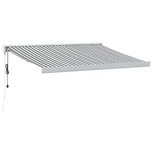 vidaXL Copertină retractabilă antracit/alb, 3x2,5 m, textil/aluminiu