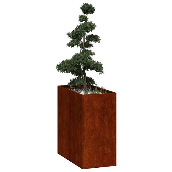 vidaXL Jardinieră Rusty 40x80x80 cm Oțel pentru intemperii