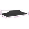 vidaXL Acoperiș pentru cort de petrecere, negru, 6 x 3 m, 270 g/m&sup2;