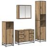 vidaXL Set de mobilier pentru baie cu sertar 4 pcs Stejar Artizanal