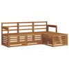 vidaXL Set de canapele de exterior 4 buc. natural