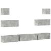 vidaXL Set dulapuri TV, 7 piese, gri beton, lemn prelucrat