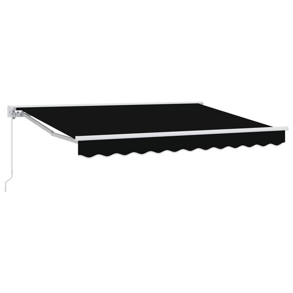 vidaXL Copertină retractabilă manuală Negru 3 x 2,5 m