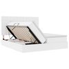 vidaXL Pat cu saltea și spațiu de depozitare Alb pur 180 x 200 cm