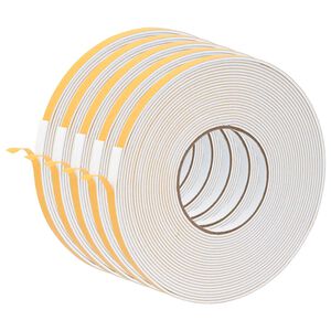 vidaXL Bandă din spumă autoadezivă 5 buc. Alb 10mm x 10m Spumă CR