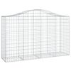 vidaXL Coșuri gabion arcuite 7 buc, 200x50x120/140 cm, fier galvanizat