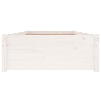 vidaXL Cadru de pat cu sertare Single, alb, 90x190 cm