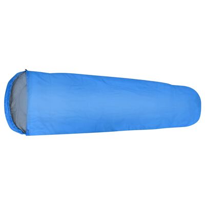 vidaXL Sac de dormit ușor, albastru, 15° C, 850 g