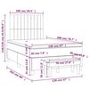 vidaXL Pat box spring cu saltea, verde &icirc;nchis, 120x200 cm, catifea